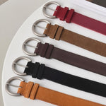 Load image into Gallery viewer, Matte Prong Buckle Genuine Leather Belt Women N6H325