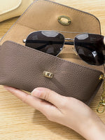 Load image into Gallery viewer, Genuine Leather Vintage Sunglasses Case Women N6B202