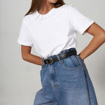 Load image into Gallery viewer, Cotton Crew Neck T-Shirt Short Sleeve Casual Top N6A149