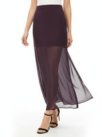 Load image into Gallery viewer, Double Layer Sheer Tulle Pencil Skirt High Waist Slit N6C195