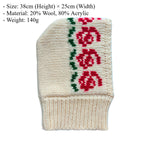Load image into Gallery viewer, Wool Blend Rose Balaclava Winter Sports Hooded Neck S5P666