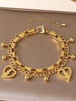 Load image into Gallery viewer, Layered Openwork Heart Bracelets Stainless Steel Women N6D524