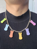 Load image into Gallery viewer, Easter Wooden Bunny Necklace Kids Cute N6A215