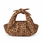 Load image into Gallery viewer, Women's Leopard Print Ruched Suede-Feel Bag N6J214