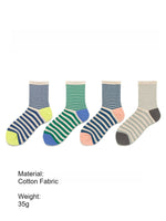 Load image into Gallery viewer, Color Block Stripe Athletic Mid-Calf Socks Women N6C166