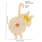 Load image into Gallery viewer, Knitted Cat Butt Coaster Handmade Cotton Mat N6G108