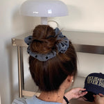 Load image into Gallery viewer, Velvet Polka Dot Scrunchy Women Retro Hair Tie S5P765