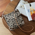 Load image into Gallery viewer, Leopard Print Corduroy Crossbody Bag Women S5P711