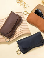 Load image into Gallery viewer, Genuine Leather Portable Sunglasses Case Women N6C314