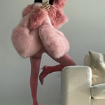 Load image into Gallery viewer, Sweet Punk Heart Bag Faux Fox Fur Crossbody Shoulder S5P773