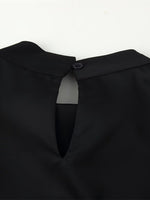 Load image into Gallery viewer, Satin Lace Back Tie Blouse Women N6D050