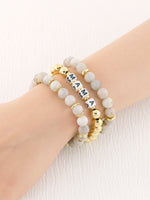 Load image into Gallery viewer, MAMA Bead Semi-precious Stone Stretch Bracelet Women N6D520