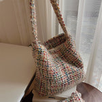 Load image into Gallery viewer, Colorful Knit Woven Shoulder Bag Women S5P707