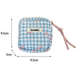 Load image into Gallery viewer, Padded Plaid Corduroy Pouch Women Multi purpose S5P870