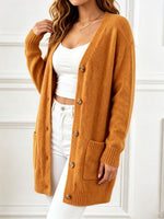 Load image into Gallery viewer, Lazy V-Neck Single-Breasted Knit Cardigan N6G281