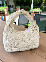 Load image into Gallery viewer, Crochet Lace Openwork Underarm Bag Women N6C312