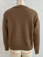 Load image into Gallery viewer, Heart Jacquard Round Neck Loose Pullover Sweater N6H286