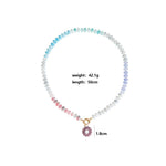 Load image into Gallery viewer, Colorful Handmade Daisy Beaded Pendant Necklace N6E118