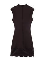 Load image into Gallery viewer, Lace Trim Satin Mini Dress Women N6C275
