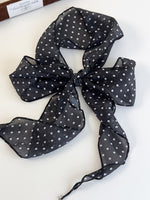 Load image into Gallery viewer, Leopard Polka Dot Chiffon Scarf Belt Women N6C010