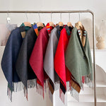 Load image into Gallery viewer, Plaid Faux Cashmere Scarf Women Autumn Winter Warm M5A327