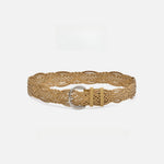 Load image into Gallery viewer, No-Hole Handwoven Faux Leather Belt Women N6H326