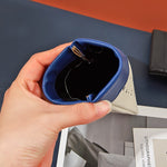 Load image into Gallery viewer, Letter Print Snap Closure Glasses Case Canvas Pouch S5P849