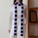 Load image into Gallery viewer, Furry Striped Skinny Knit Scarf Women Autumn N6H251