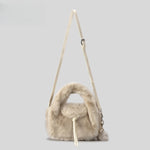 Load image into Gallery viewer, Faux Fur Handbag Women Pom Pom Shoulder Bag S5P796
