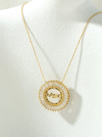 Load image into Gallery viewer, MOM Zircon Heart Pendant Necklace N6D522