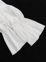 Load image into Gallery viewer, V-neck Ruffle Sleeve Flared Hem Dress Women N6C191