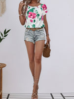 Load image into Gallery viewer, Multicolor Floral Print Loose Shirt Women N5A970