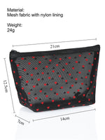 Load image into Gallery viewer, Heart Mesh Makeup Pouch Large Capacity Women N6B150