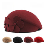 Load image into Gallery viewer, Solid Wool Beret Women Classic Round Dome N6G204