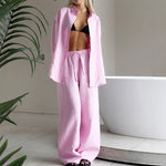 Load image into Gallery viewer, Loose Long Sleeve Shirt Pants Set Casual Cotton N6A076