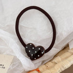 Load image into Gallery viewer, Polka Dot Heart Hair Tie Retro High Elastic N6F069