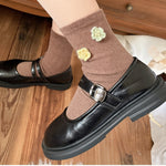 Load image into Gallery viewer, Pearl Flower Fresh Mid-Calf Socks Women Soft Cotton N6H037