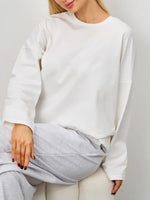 Load image into Gallery viewer, Oversized Round Neck Long Sleeve T-shirt Women N6C198