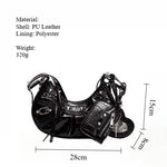 Load image into Gallery viewer, Studded Fringe Shoulder Bag PU Multi Color S5P281