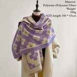 Load image into Gallery viewer, Small Floral Long Scarf Women Warm Poly Cape M5A326