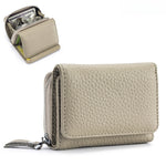 Load image into Gallery viewer, Tri-Fold Genuine Leather Mini Wallet Women N6B220