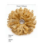 Load image into Gallery viewer, Baroque Gold Lace Scrunchie Royal Heavy Embellished N6F135