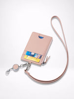 Load image into Gallery viewer, Genuine Leather Retractable Neck ID Card Holder N6D026
