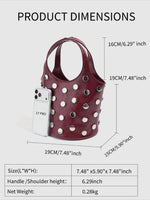 Load image into Gallery viewer, Tortoise Print Rivet Bucket Bag Women N6C028
