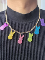 Load image into Gallery viewer, Easter Wooden Bunny Necklace Kids Cute N6A215