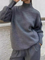 Load image into Gallery viewer, Color Block High Neck Sweater Women Multiple Colors N5A540