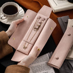 Load image into Gallery viewer, Velvet Jewelry Pouch Multi-Compartment Organizer S5P398