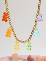 Load image into Gallery viewer, Stainless Steel Bear Tassel Pendant Necklace N6A202