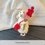 Load image into Gallery viewer, Cute Wool Felt Lamb Keyring Ornament Gift N6G005