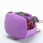 Load image into Gallery viewer, Floral Embroidered Sequin Mesh Bucket Bag Women N6E010